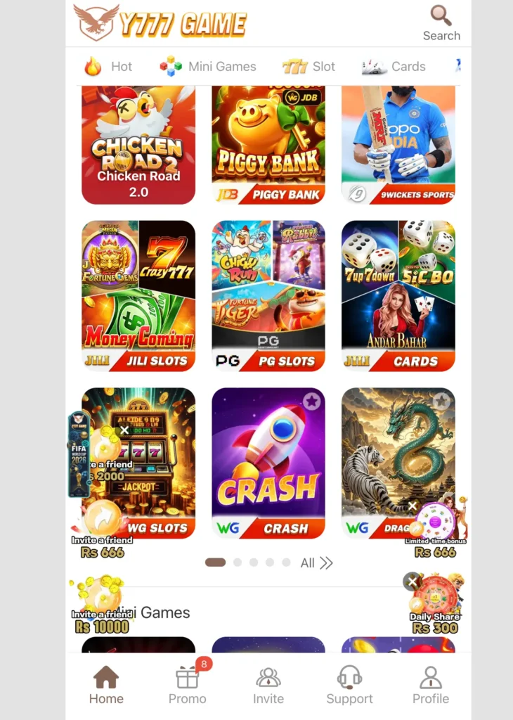 y777 game varieties